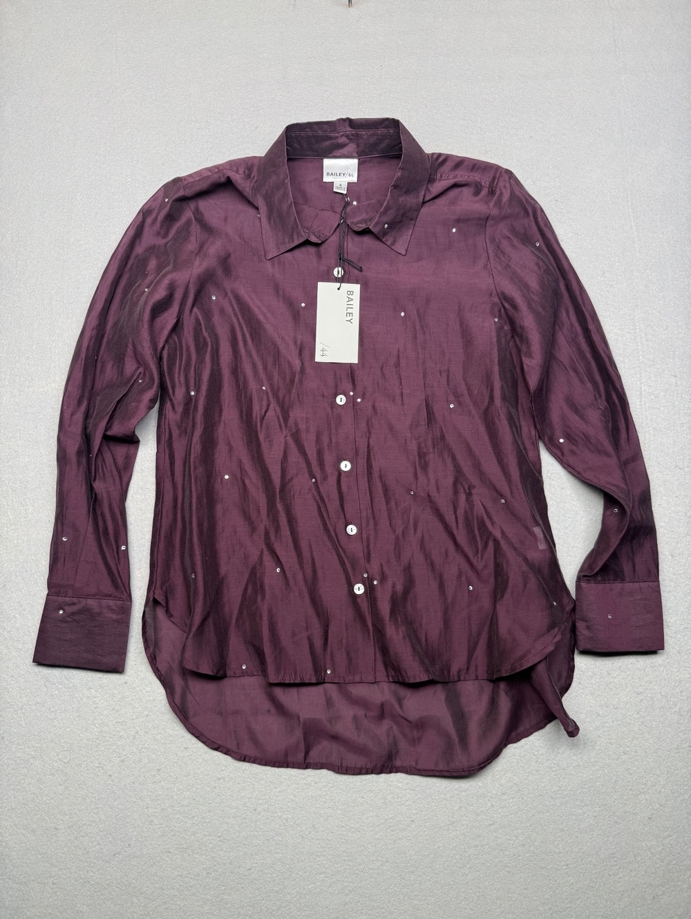 BAILEY/44 Button-Up Shirt Women S Burgundy New